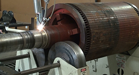 Electric motor repair using laser cladding